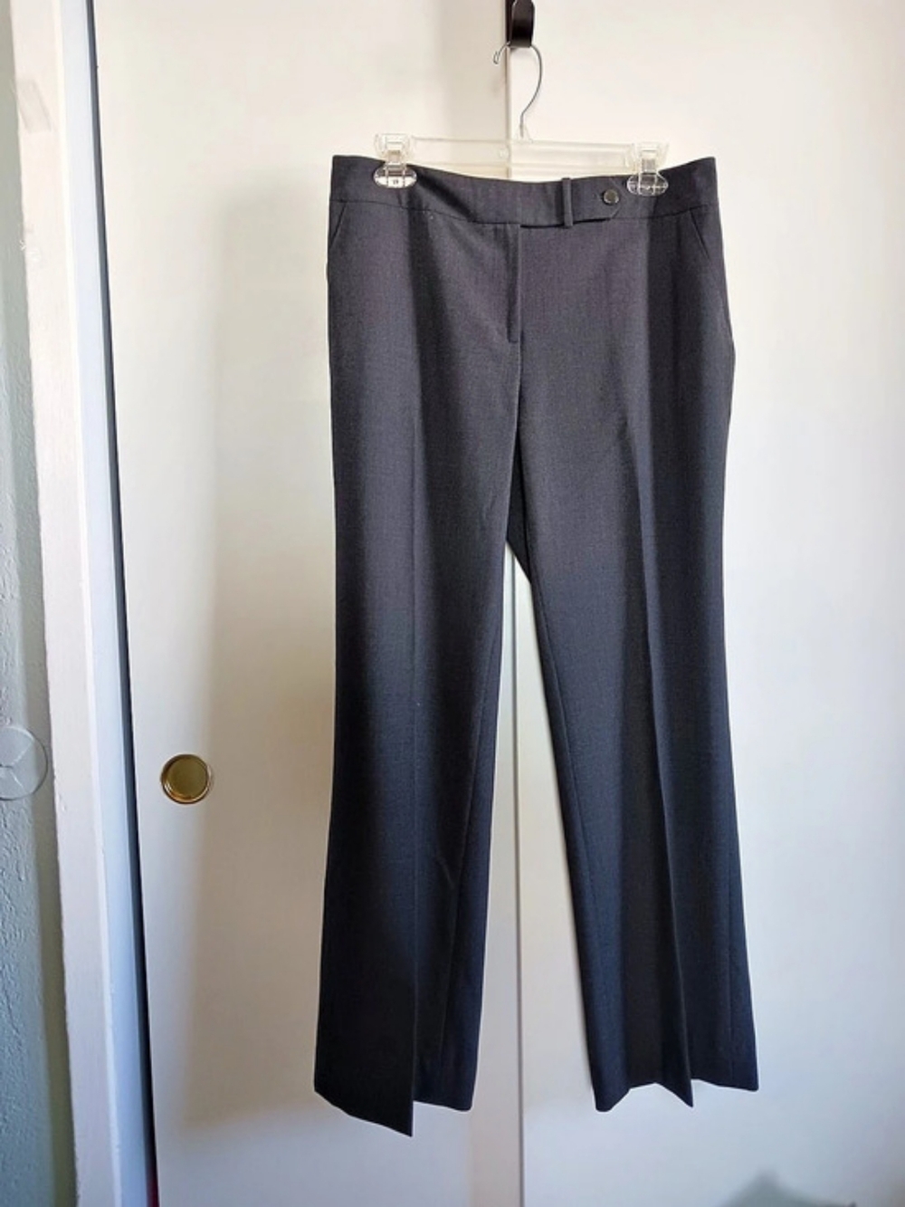 Calvin Klein Women's Straight-Leg Trousers Gray Size 8 Like New